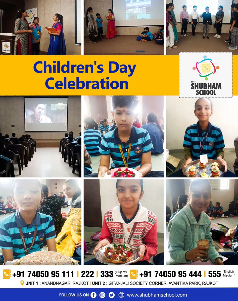 RajkotShree's tweet image. 𝗖𝗵𝗶𝗹𝗱𝗿𝗲𝗻'𝘀 𝗗𝗮𝘆 𝗖𝗲𝗹𝗲𝗯𝗿𝗮𝘁𝗶𝗼𝗻...🤩

#ChildrensDay #ChildrensDayCelebration #HappyChildrensDay #LittleChampions #KidsJoy #InnocenceAndJoy #FutureStars #CelebrateChildhood #ChildhoodMemories #FunAndSmiles #KidsSpecial #BrightFutures #LittleHearts #