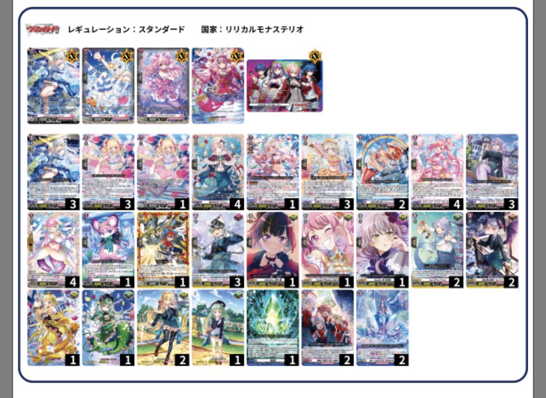 ヴァンガード ちほうかっぷ新潟 デッキ:新カイリ アイチ 後⭕️T