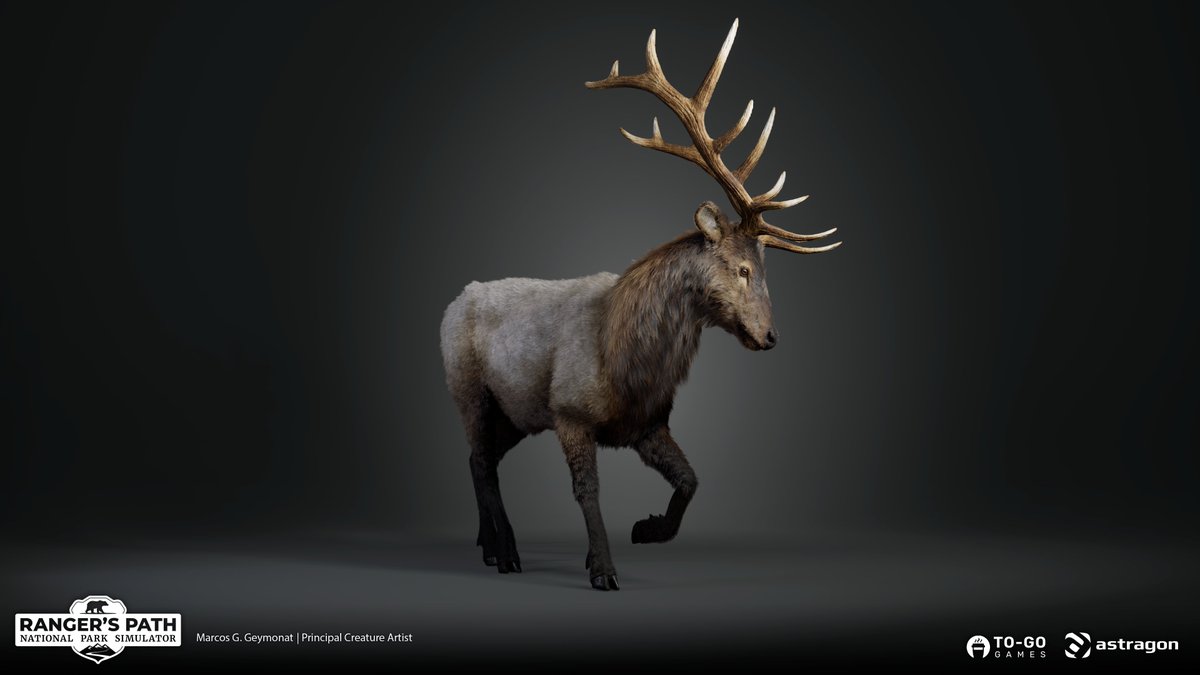 HermitDwarfDev's tweet photo. One of the animals  I did last year for Ranger's path: National park simulator   #AnimalArt #gameart #unreal #characterart https://t.co/Odlt7zFN8T https://t.co/PVanLICDAV