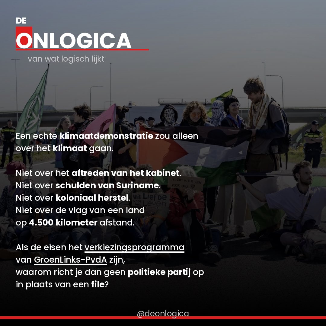 deonlogica's tweet photo. Een echte klimaatdemonstratie zou alleen
over het klimaat gaan… https://t.co/wBXLYT5xCx