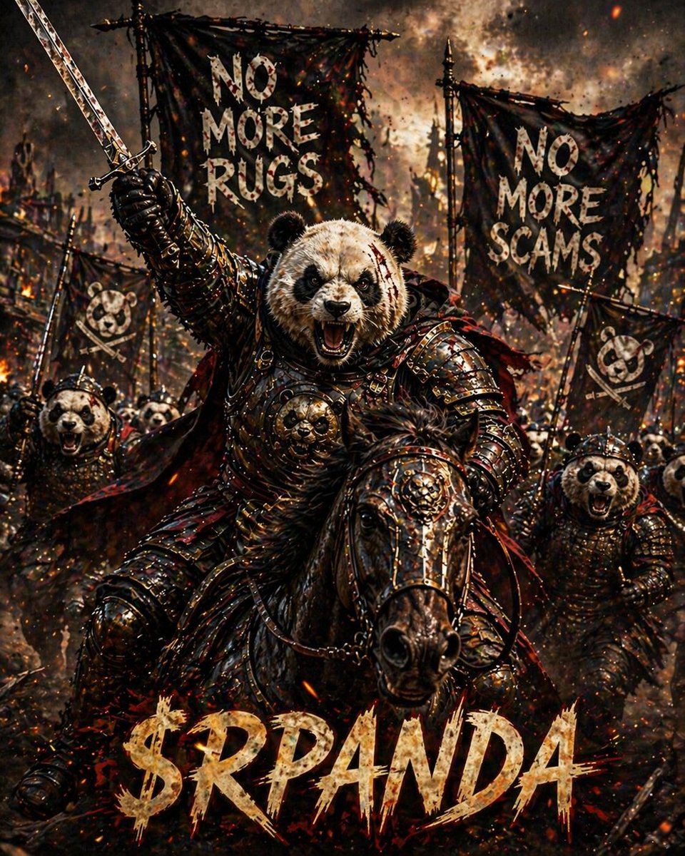 _fw_eddie's tweet photo. Here's my entry for the contest🔥

They rugged. They lied. They vanished.
Now the Panda rides. 🐼⚔️
$RPANDA is here to end the scams. #RPANDAMEME https://t.co/b81IFjtu2i