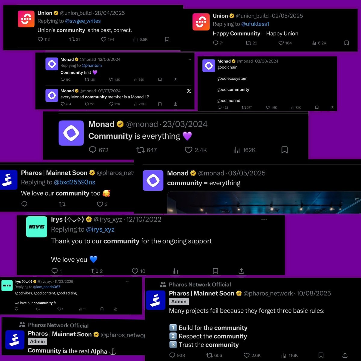 Never trust projects who says community is our priority

🚨 PHAROS NETWORK EXPOSED? 🚨

Joined NOV 2024 &amp; top tester having 4 roles too bt still not eligible.

Lightspeed Faction → related: <a href="/lightspeedvp/">Lightspeed</a>
 (Lightspeed main) partners  <a href="/tkhoury/">Tim Khoury</a>
 <a href="/0xSamHarrison/">Samuel Harrison 🦇🔊</a>

Hack VC → <a href="/hack_vc/">Hack VC</a>