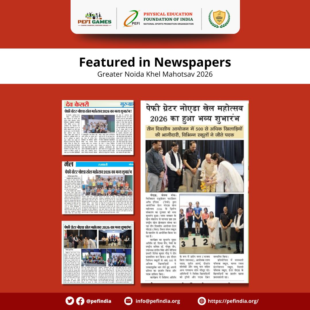 The impact of the Greater Noida Khel Mahotsav 2026 continues to grow as the event has been featured across multiple newspapers and media platforms.
