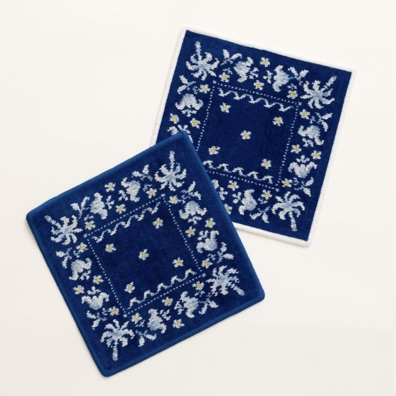 限定　ロンハーマン別注FEILER Bandana Handkerchief 青 コラボ情報！✓／ #フェイラー×#ロンハーマン 『HANEDA Exclusive