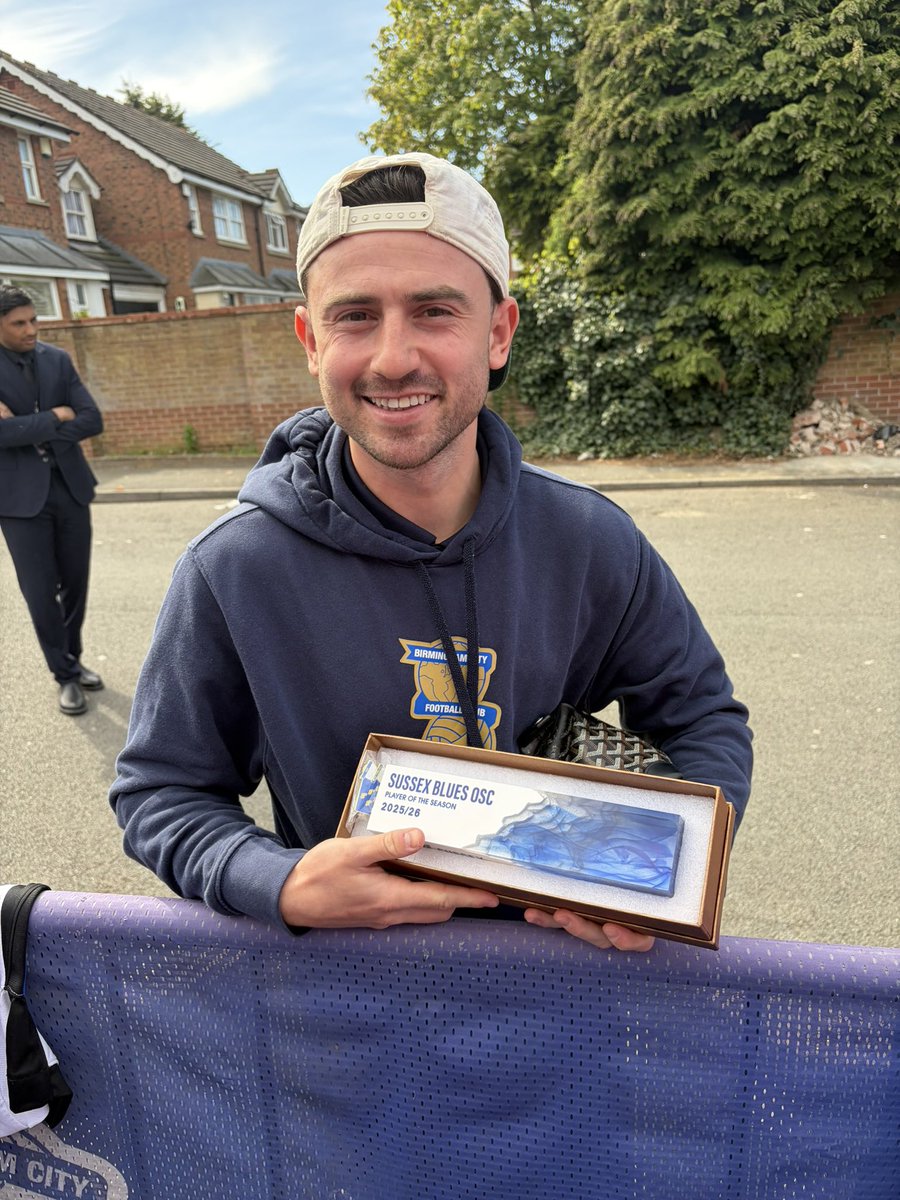 Congratulations to <a href="/patrick7roberts/">Patrick Roberts</a> on being voted Sussex blues OSC player of the season for 2025/26. 🏆#BCFC <a href="/OSCBCFC/">Birmingham City FC OSC</a> #KRO