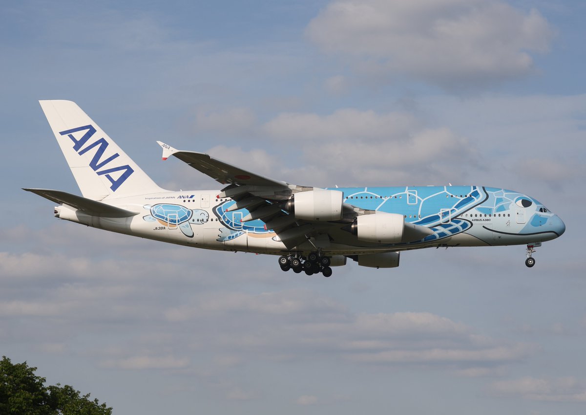 akira_raptor01's tweet image. 2026年4月25日
#成田空港（Narita International Airport）
#NRT #RJAA
⑩All Nippon Airways   Airbus A380-841   JA381A
   'Flying Honu - Lani'