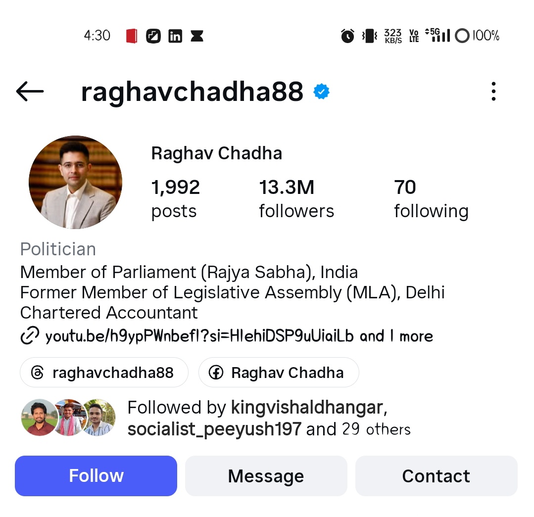 Anoop_Pal7's tweet photo. हम गरीब हैं ,गद्दार नहीं !
राघव चड्ढा के खिलाफ चल रहे Unfollow अभियान में हमने भी आहुति दे दी हैं,

Instagram से तो बस अनफॉलो किया हैं
क्योंकि मैं नहीं चाहता कि किसी गद्दार की शक्ल देखनी पड़े , आप लोग भी इनको निपटा दीजिए !
24 hour के अंदर 13 लाख लोगों ने UnFollow किया
GEN Z power https://t.co/09zdoblZms