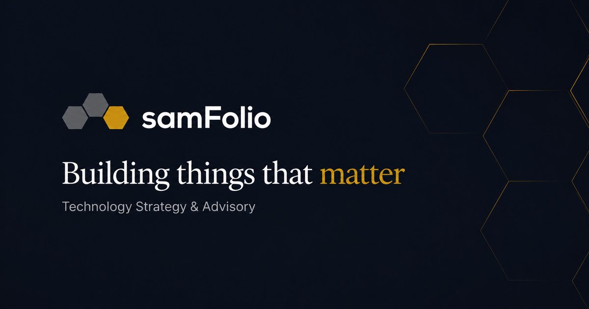 Samsse46's tweet image. I’ve redesigned my portfolio website to reflect where I am heading:

Tech strategy, full-stack eng., AI systems, and human-centred digital innovation.

Building, and trying to connect technical work with real organisational and human needs.

#AI #DigitalInnovation #TechCareers