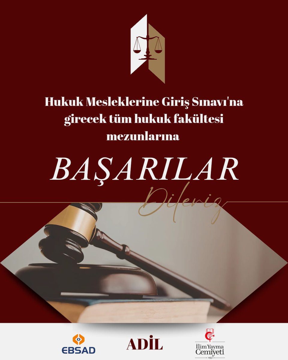 adilakademi_'s tweet photo. 26 Nisan tarihinde gerçekleşecek olan Hukuk Mesleklerine Giriş Sınavı için emek veren tüm adaylara muvaffakiyetler dileriz 🌿 https://t.co/XXFMoLYOa4
