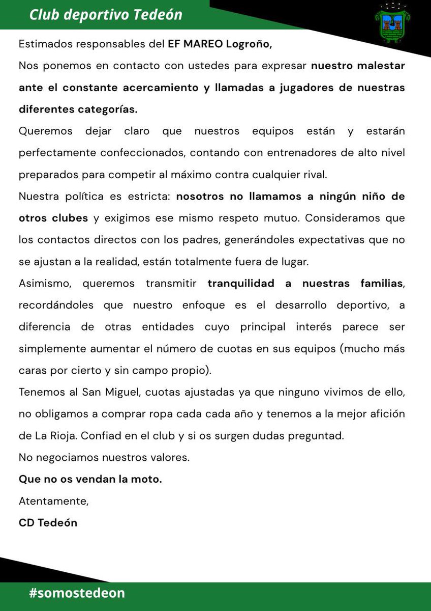 CDTEDEON's tweet photo. Comunicado oficial

#SomosTedeon https://t.co/QGIL2KogVr