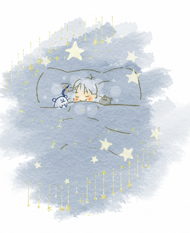 #ウィリアム誕生祭
ウィリアムさん、お誕生日おめでとー！ちびウィリさんでお祝いします。過酷なお仕事なのに睡眠がとれないの、ダメよね、安心してぐっすり寝てほしい～。