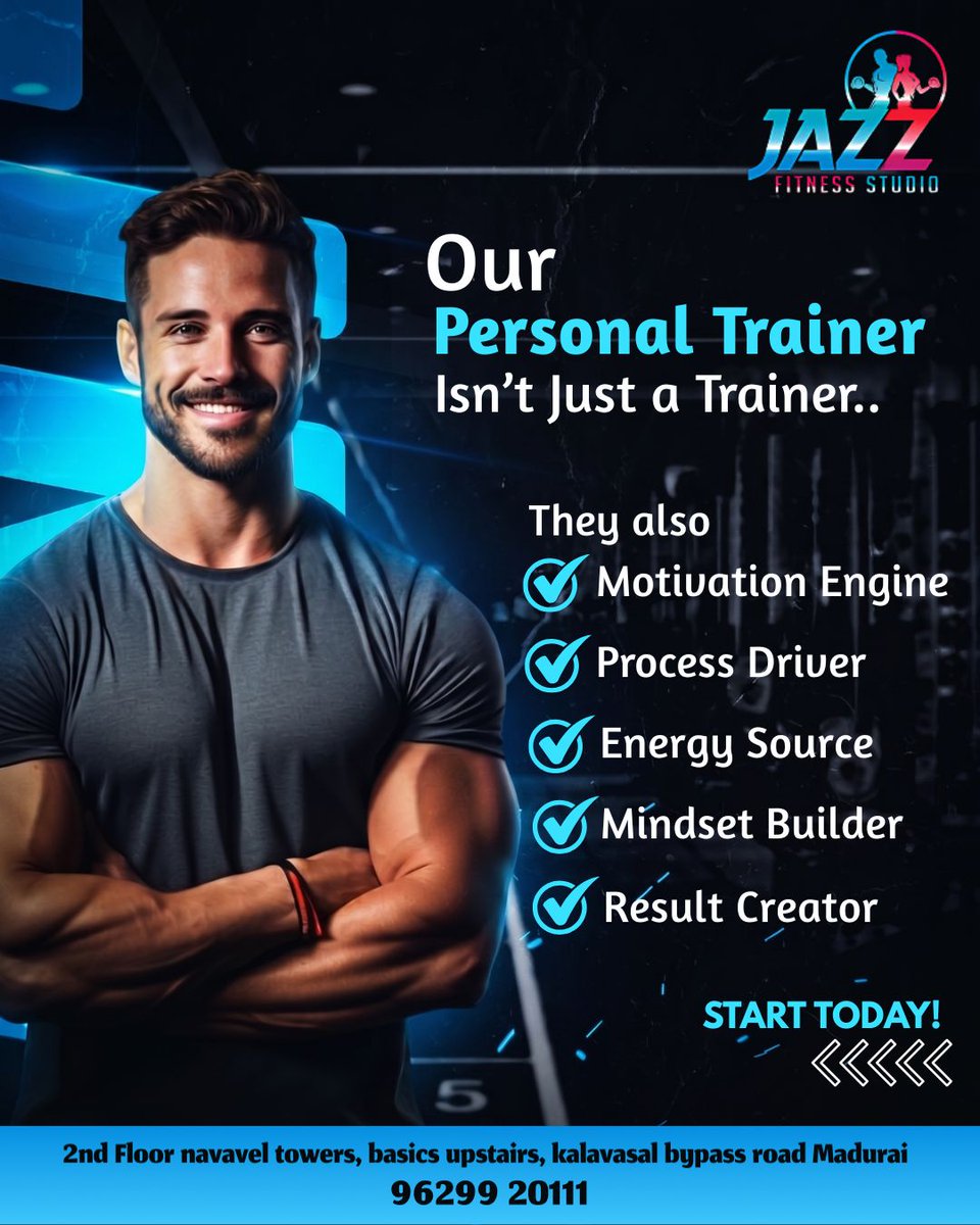 Jazzbypass's tweet photo. 🔥 Transform your fitness journey with expert guidance at Jazz Fitness Studio! 💪
Our personal trainers are not just instructors they are your motivation, energy, and success partners 🚀 https://t.co/Z8o8pAxLon