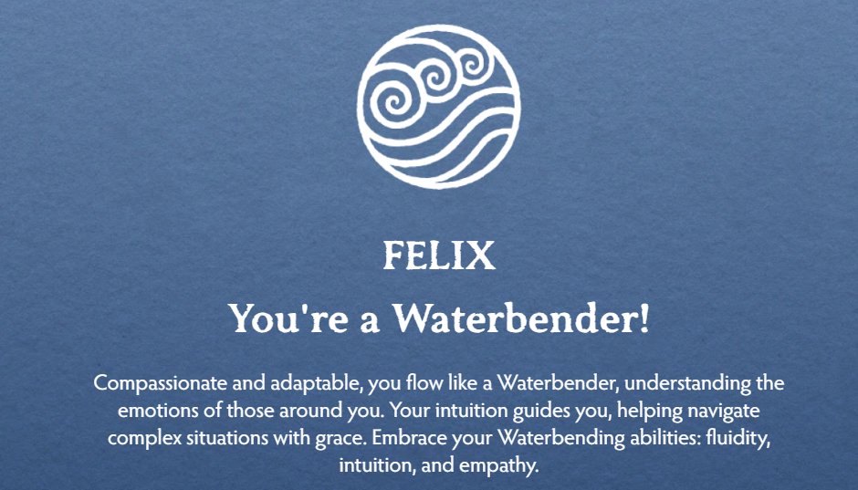 VTuber vs Your Element!

Your boy is also a waterbender :3
(This is my favourite element so lets goooooo)