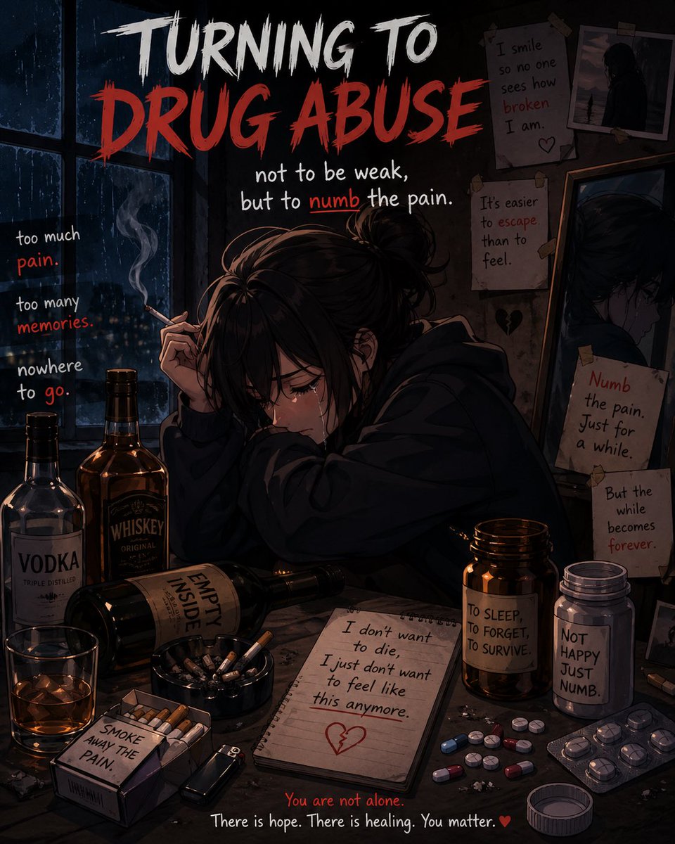 IgnitewithAine's tweet photo. Saturday nights aren’t always happy.
Sometimes it’s just people trying to feel less.

Alcohol. Smoke. Distractions.
Not to have fun… but to numb the pain.

But numbing isn’t healing.
It just delays it.

If that’s you tonight
you’re not alone.❤️
#HealingOverHiding #YouAreNotAlone https://t.co/p6dJDq3PkZ