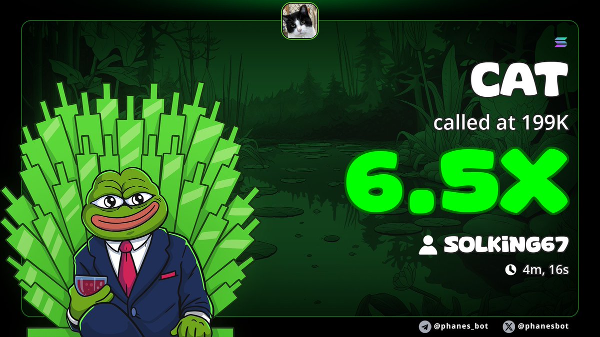 AAtersoo520's tweet photo. Amazing 6X profit from alpha caller on $CAT
Ca>>

F9kXcduNsyR1Kc6bZw9EoqMex6qWcddv8xsNkZ3iUZwU

#solana #memecoin #degen https://t.co/Y60e5XRwpk