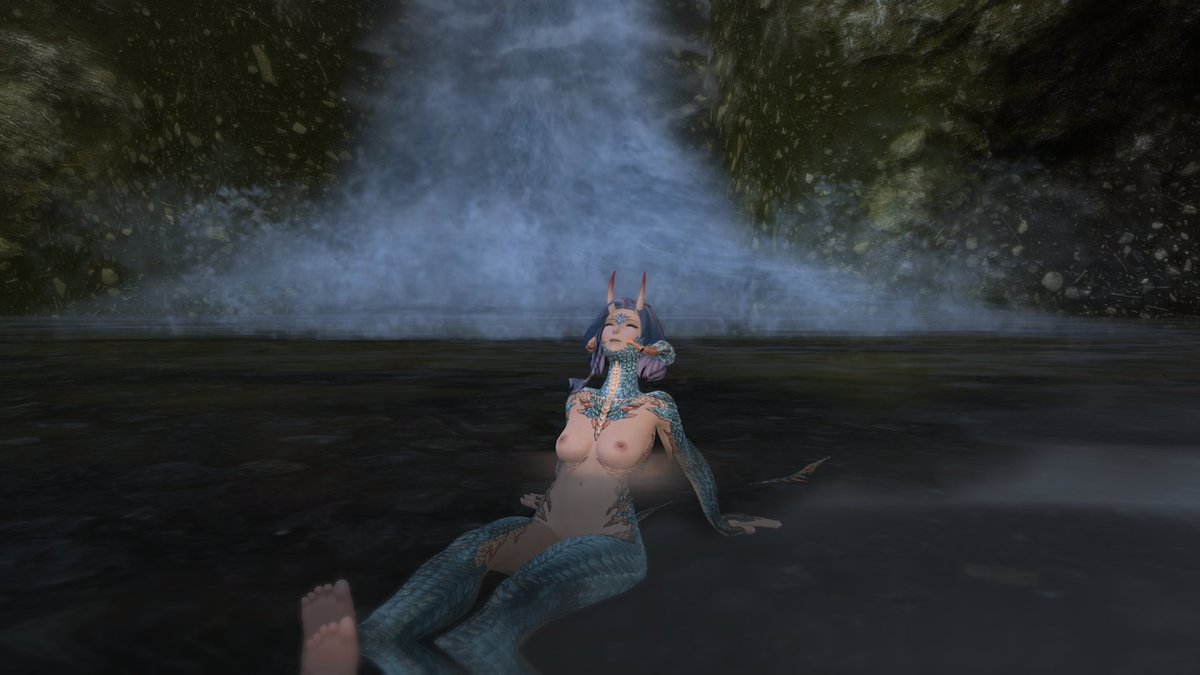 AzAzuAD's tweet photo. Sometimes, the best baths are the ones nature intended, even if they ARE right in the open~

Totally didn't almost forget to get a pic for today lol ;3 https://t.co/Y1FmhEWOLT