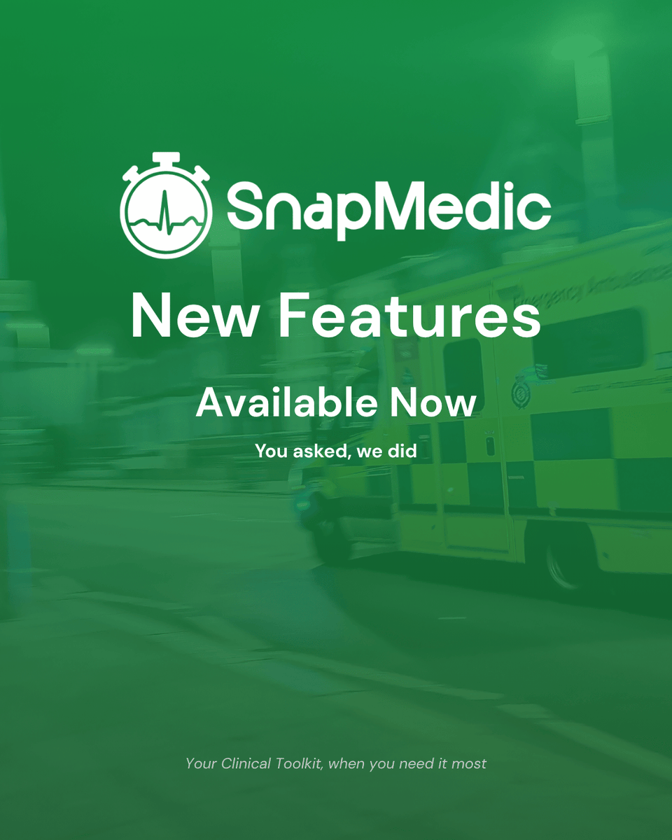 SnapMedic's tweet photo. SnapMedic 6.8 is out and every change came straight from your feedback: shift presets, NQP supervised hours, a friendlier skill log wizard, landscape PDF exports and rebuilt AI OSCE debriefs. Update today and keep the suggestions coming.

https://t.co/UJmK3pXai3 https://t.co/RtUj4i4Y6h