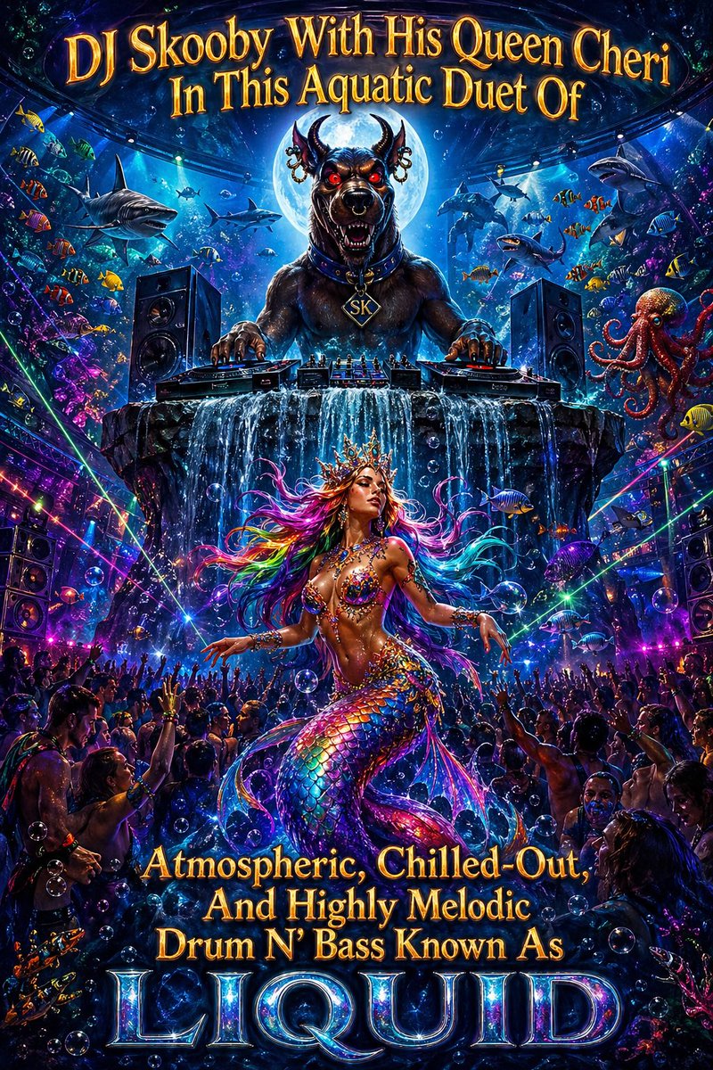 DJSkooby69's tweet photo. DJ Skooby With His Queen Cheri In This Aquatic Duet Of Atmospheric, Chilled-Out, And Highly Melodic Drum N' Bass Known As LIQUID by DJSkooby on #SoundCloud 
https://t.co/WK016yXFDM https://t.co/yYBDgLGf0A
