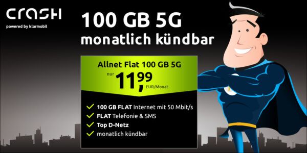 MonsterDealz's tweet image. 🔥 Stark! 100GB 5G All-Flat im Vodafone-Netz für nur 11,99€/Monat - monatlich kündbar! 📱⚡️ Flat Telefonie+SMS, EU-Roaming, eSIM ✅ Nur 9,99€ Anschluss. Schnell sichern: monsterdealz.de/?p=1473763 #Deal #Smartphone #Vodafone #5G