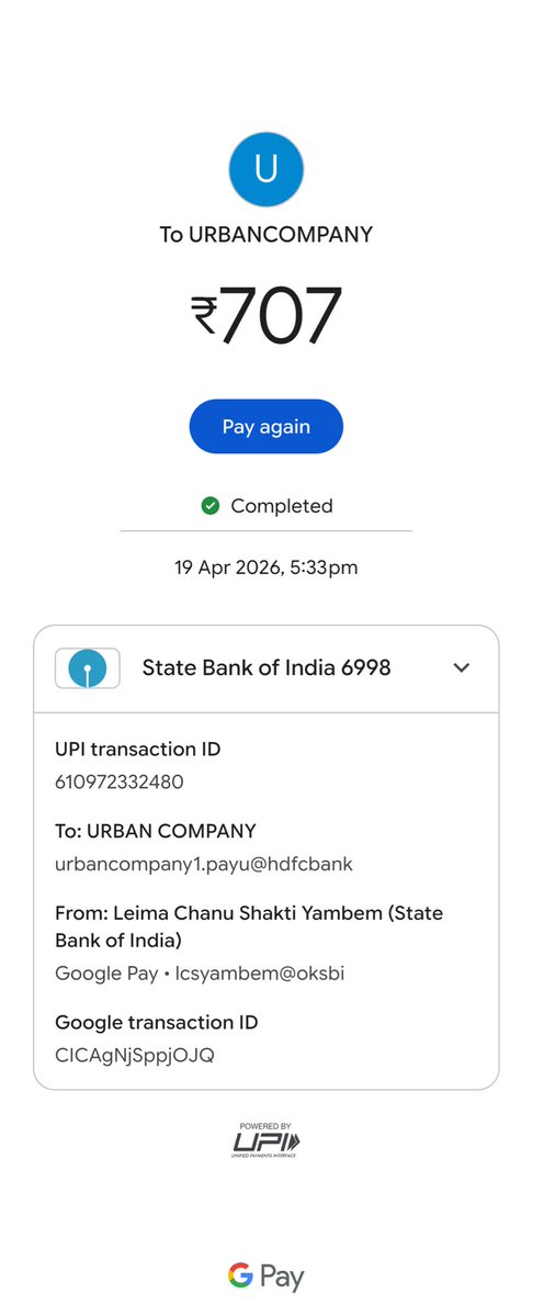It has been six working days. Kindly refund the money. It’s really shameful that I had to keep reminding you to return my money for which I did not avail any service. Please look into this matter urgently. <a href="/UC_Assist/">UrbanCompany Assist</a> <a href="/urbancompany_UC/">Urban Company</a>  I have spoken to your team also.