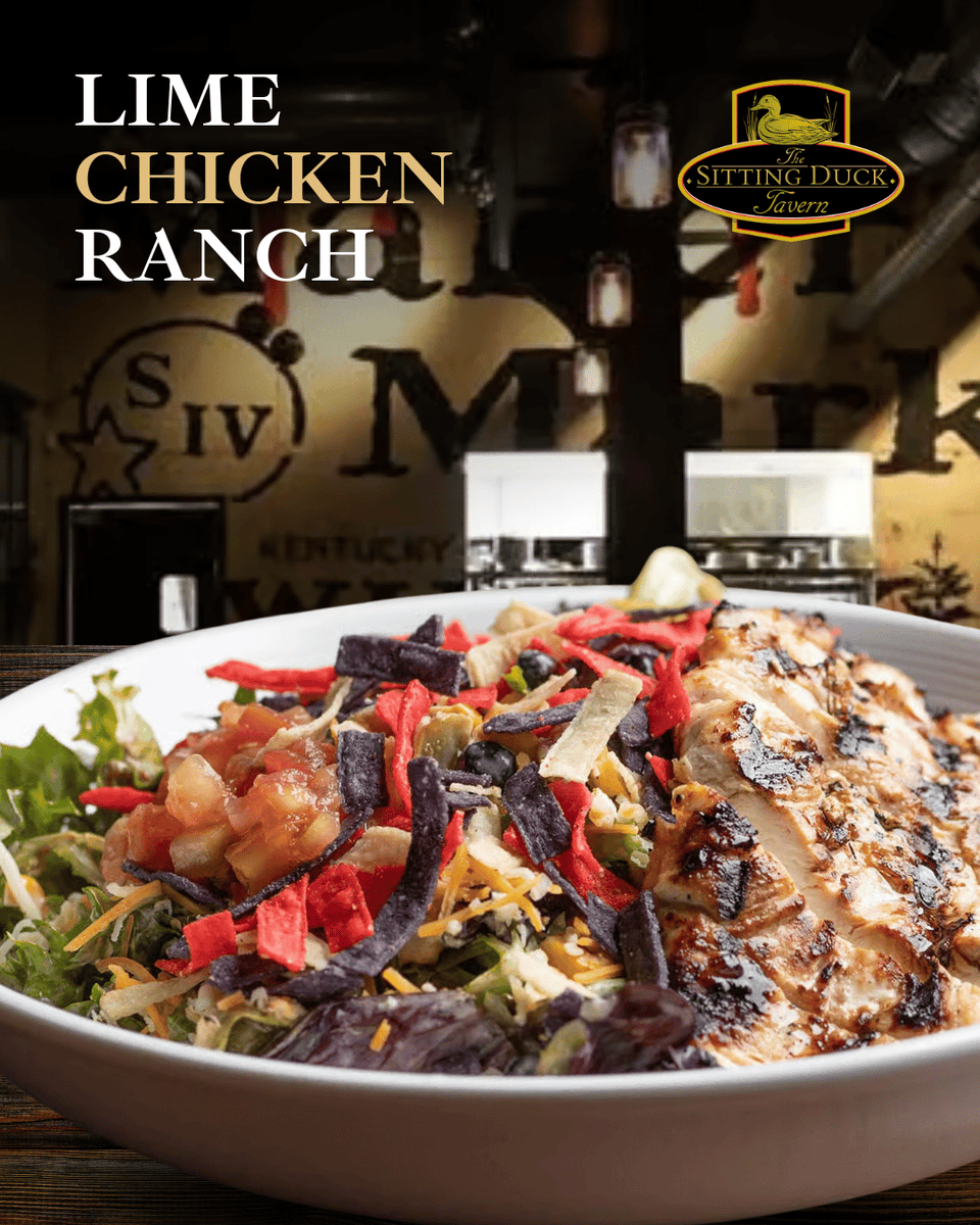 SittingDuckCT's tweet photo. Not your average salad.

Grilled chicken, roasted corn, black beans, and a chipotle ranch finish — loaded, satisfying, and built to actually fill you up.

This is how you do a salad right.

Visit us or order online. 
https://t.co/uD6JcJ4qzf

#SittingDuckTavern #CommunityFirst https://t.co/dPjOFQ6I8O