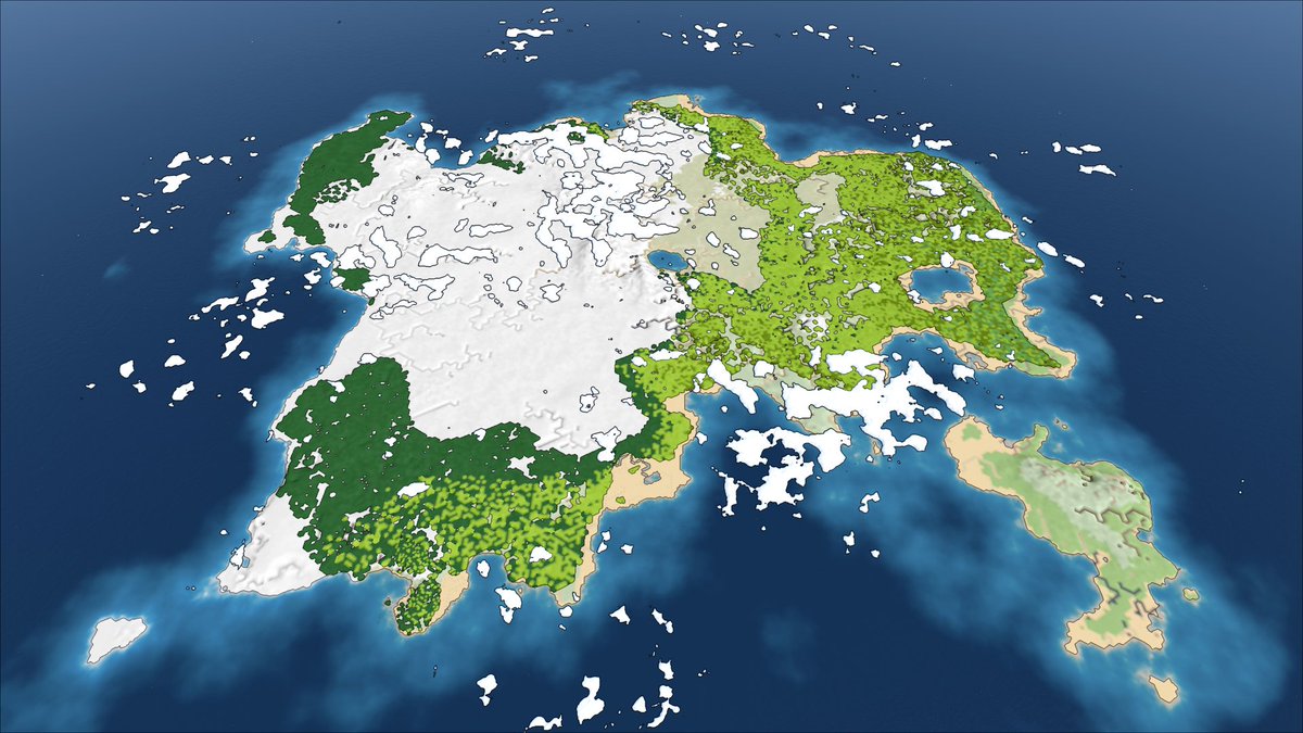 lisyarus's tweet image. Also ground now has the ability to change color based on temperature &amp;amp; humidity (samples a per-surface-type 6x6 texture). Here's a shot of the same map in midsummer and midwinter:

#indiedev #gamedev #indiegames #screenshotsaturday