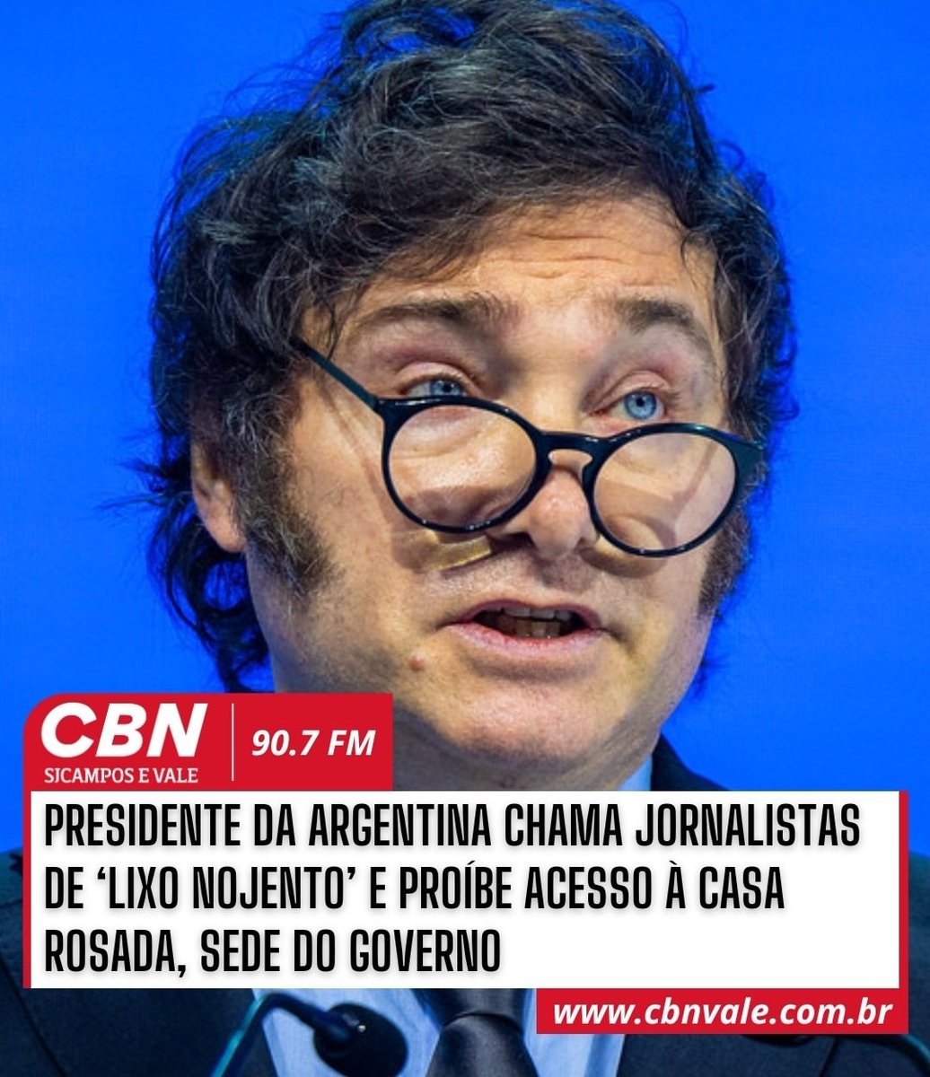 Um tapa na cara dos jornalistas de direita que apoiam o Milei.