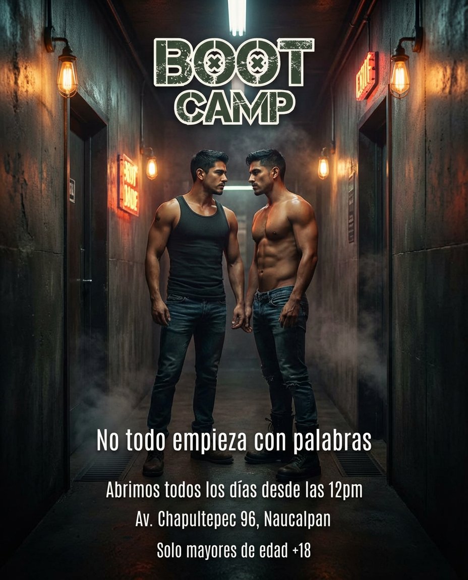 Boot_Camp_MX's tweet image. 😈 Hoy Sábado date la vuelta por #BootCamp 
⏰ Abrimos todos los días desde las 12pm
📍 Av. Chapultepec 96, Naucalpan
🎟️ Admisión: $60 pesos todo el día.
🔞 Solo mayores de edad.