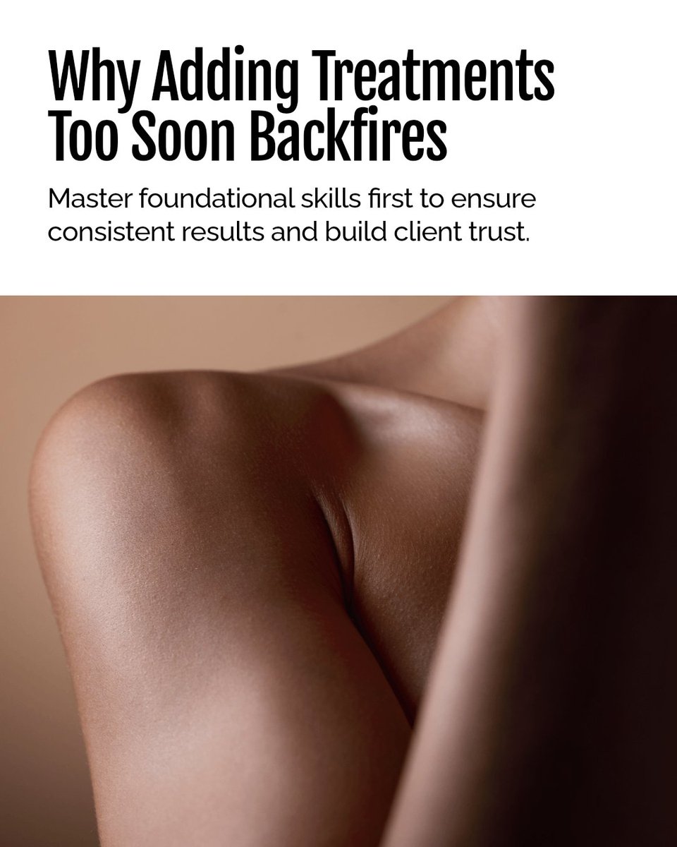 APBeautyLab's tweet image. Adding new treatments too soon? Here's why you should pause. Rushing to add modalities without a solid foundation risks inconsistent results and client trust. Master the basics first—then grow confidently. Your practice's success depends on it. #injectables #esthetician