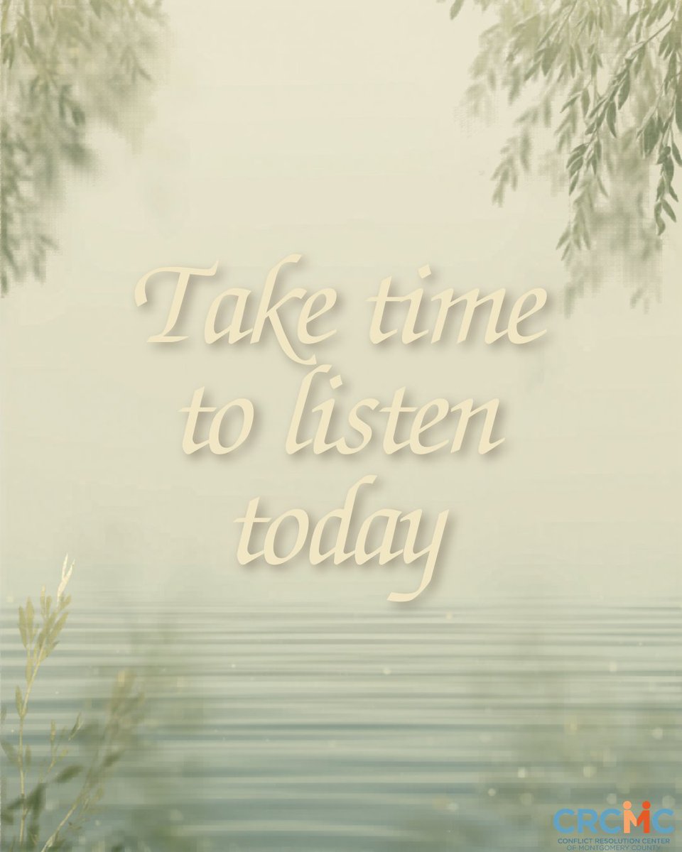 CRCMCtweets's tweet image. Take time to listen today 💬✨

Sometimes the most powerful thing we can do is simply pause and truly hear one another 🤝 A little listening can go a long way 🌿

#TakeTimeToListen #ActiveListening #ConflictResolution #MindfulCommunication #CRCMC