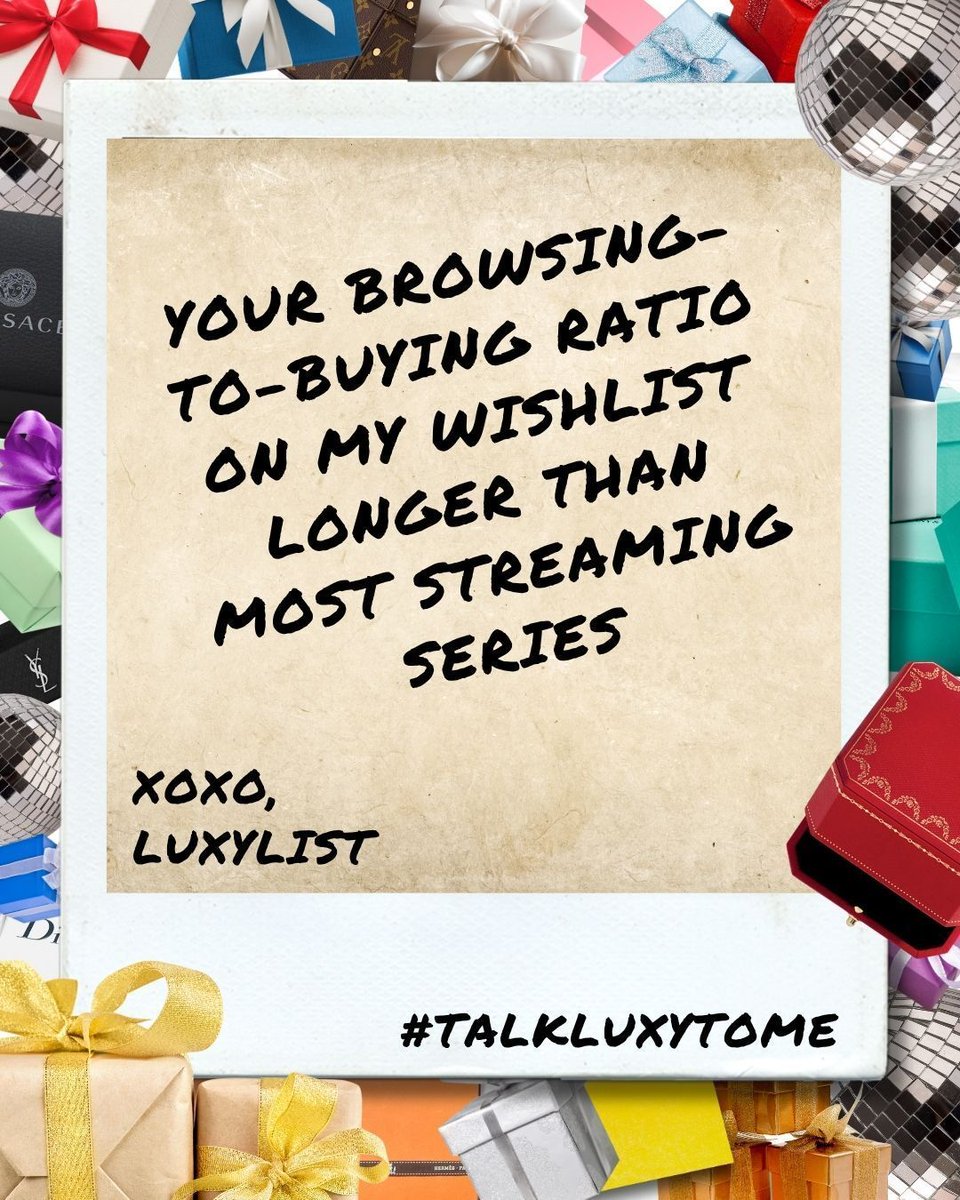 luxylist's tweet image. Wish it.
List it.
Share it.
Get it.
Love it.
Rock It.
Post it.
Repeat it.

LuxyList It.

luxylist.it/join

#gifts #wishlist #forcreators #followers #luxury #fans #subs #secretadmirer