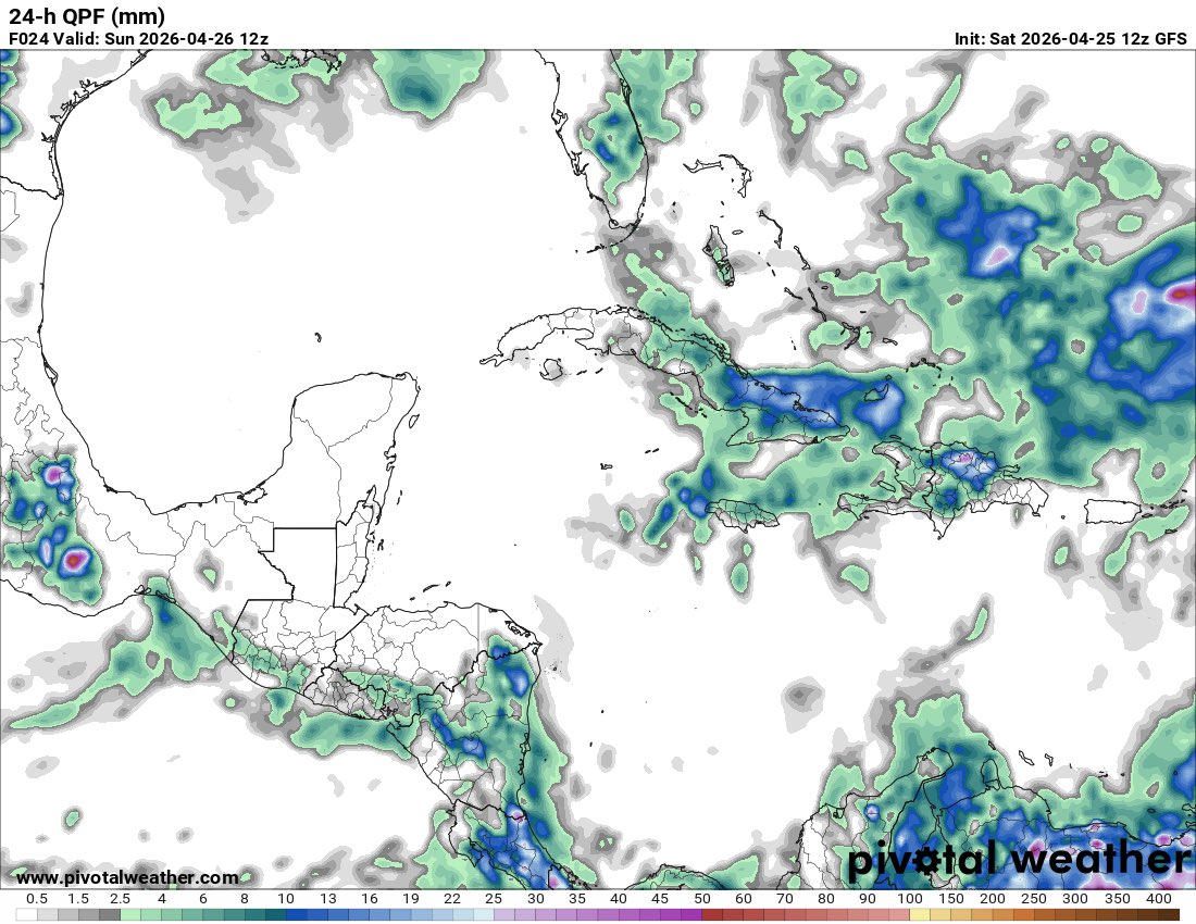 ClimaenGuate's tweet image. #Alerta
Empeora el calor en el país, especialmente en el norte y oriente con temperaturas muy altas (37 - 42c) aunque en el centro se podrían alcanzar o superar los 30c. Lo bueno es que en la tarde se espera viento sur con ráfagas fuertes refrescando mucho en el centro y