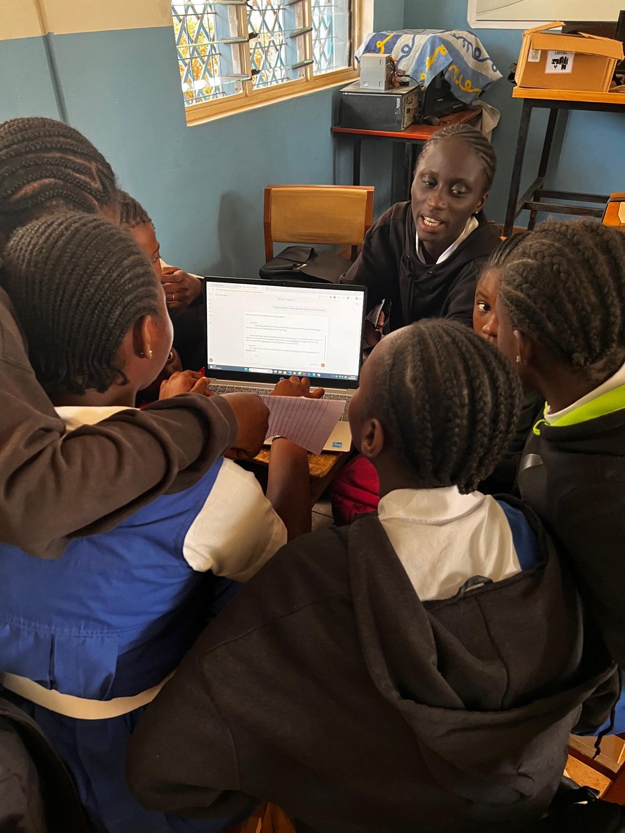 cube4stem's tweet photo. 45 girls. 1 day. AI in action.

#cube4stem marked #GirlsInICTDay2026 at St Joseph’s

Students used AI to build tools to address local challenges

Projects included a jobs &amp; skills site, &amp; a water conservation app

The ideas were already there. What they needed was space to build https://t.co/zEDm881nUL