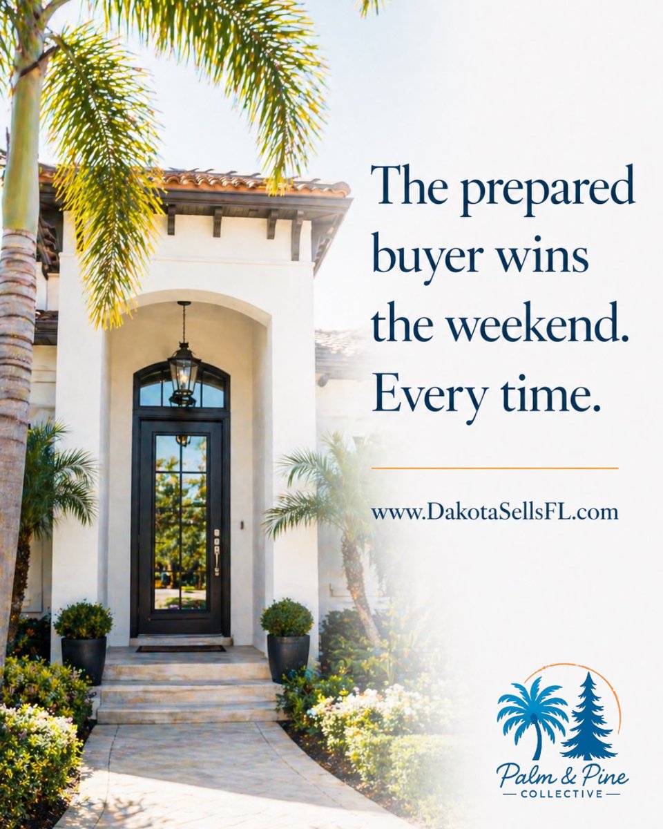 DakotaSellsFL's tweet photo. The prepared buyer wins the weekend.
Every time.

https://t.co/PFm3zWFTl4

#YourNEEDSAreThePOINT #PalmAndPineCollective #WeekendStrategy #TampaHomes #RealEstate https://t.co/cWrMZ7yaNs