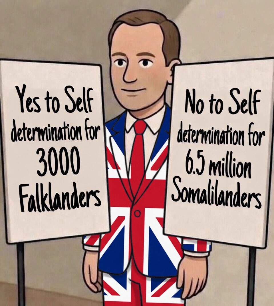 AbdiiJama2025's tweet image. The people of #Somaliland stand firmly with the sovereign will of the #FalklandIsland. As Somaliland also fights for recognition of its own people’s will, we see how vital it is. Yet, the #Labour government’s failed leadership risk undermining not only the crown’s authority in