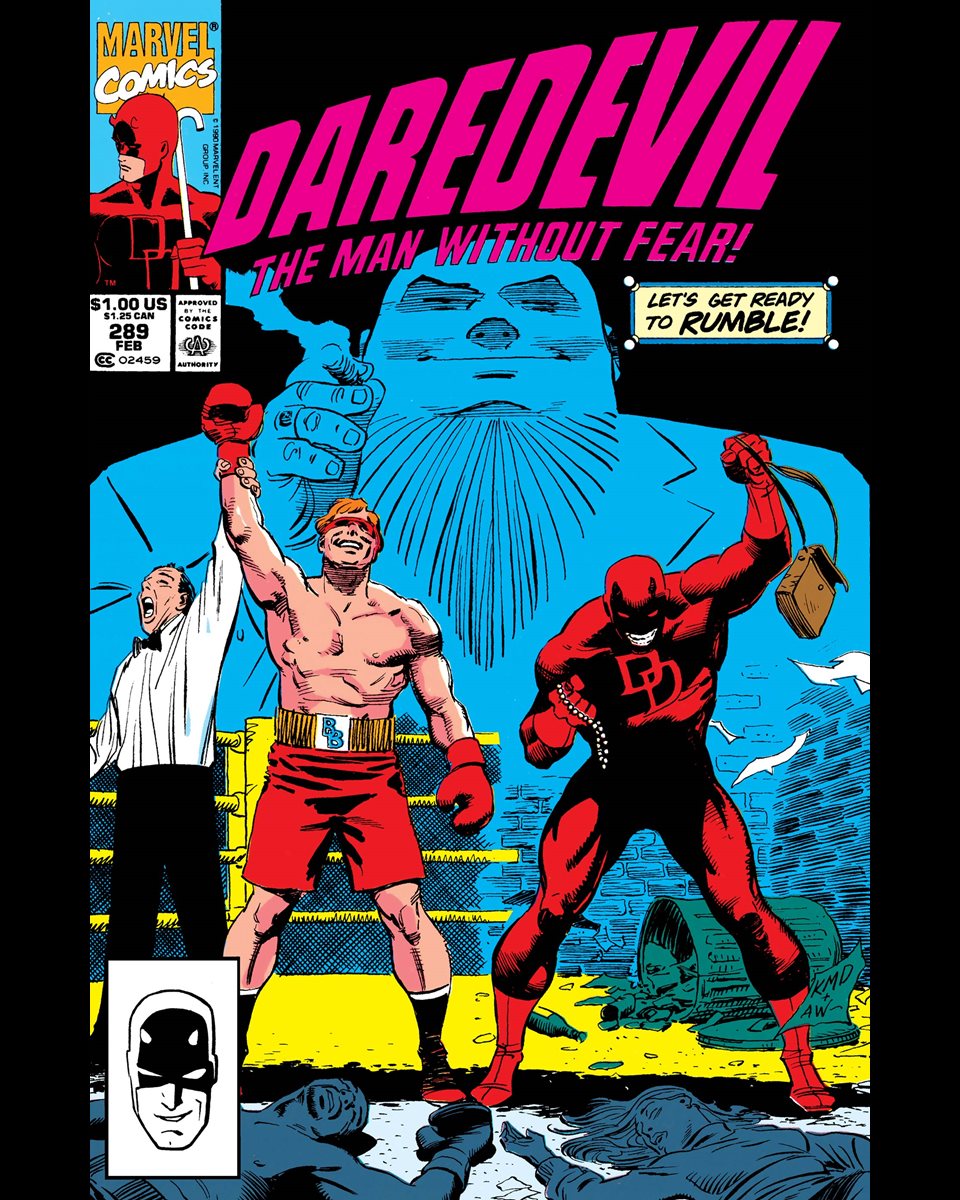 Daredevil #289 cover dated February 1991.

Nyla is held as Kingpin's bounty, and Matt must get her back by entering the ring! After an unexpected outcome, Daredevil gets a glimmer of his memory.