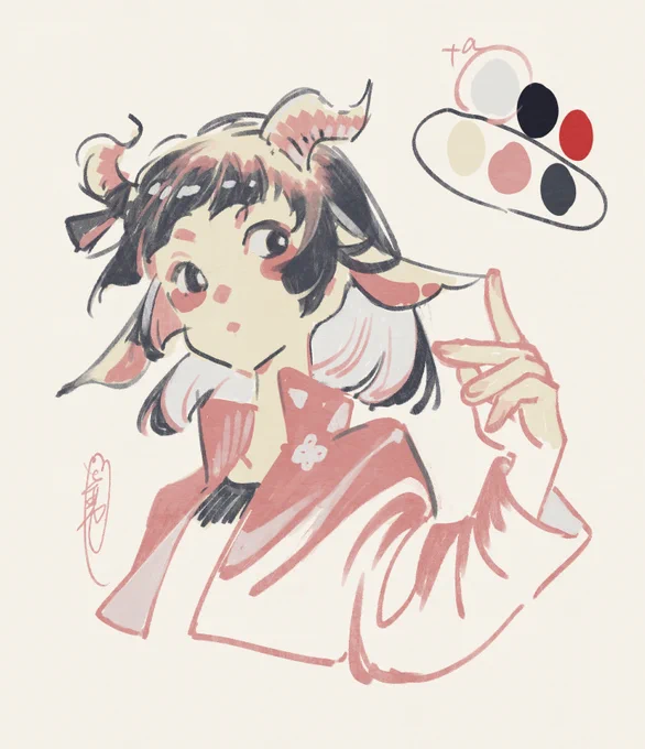 友達とカラーパレットを交換しておえかき