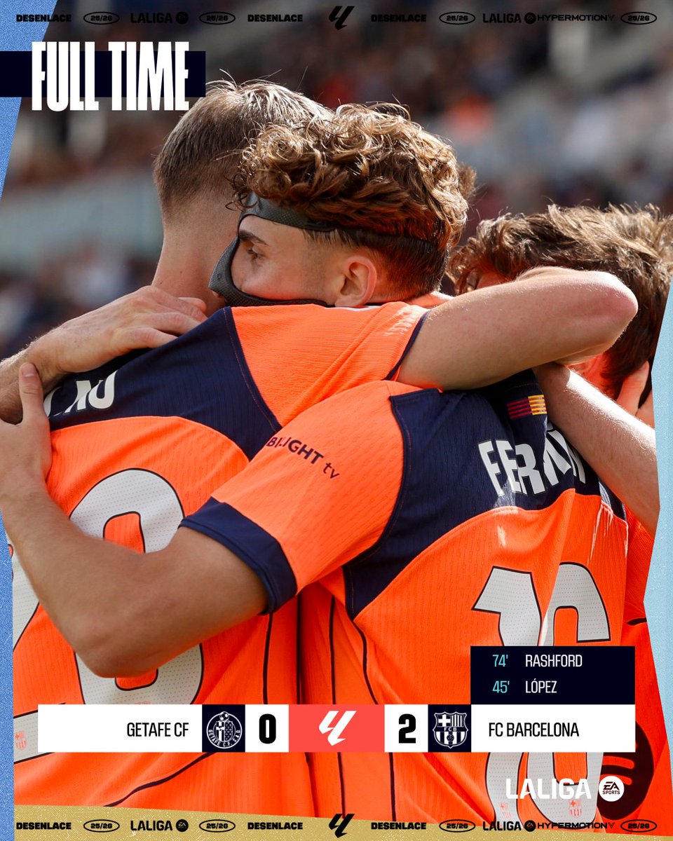 SiaranBolaLive's tweet image. FT #Laliga 

GETAFE 0-2 BARCELONA 

11 POIN CLEAR DARI REAL MADRID
SELAMAT BARCELONA 🥳🎊🪅🎉
