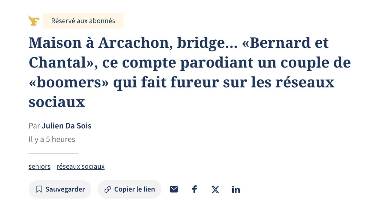 Bernard et Chantal tweet media