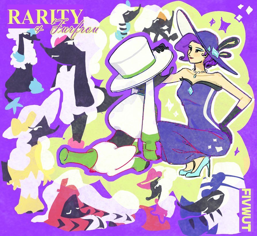 fivwut's tweet photo. FURFROU 
#pokemonfanart #mylittleponyart #rarity #furfrou https://t.co/od6NSCmpdy