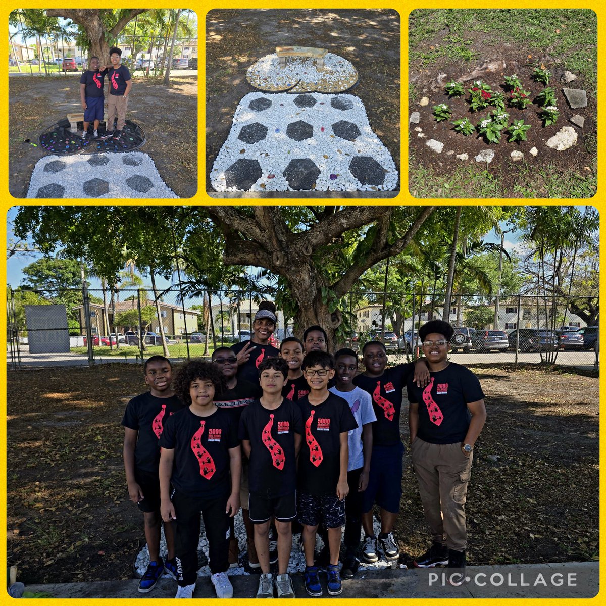 HuntElementary's tweet photo. Leadership in action! 🌟 Today, our 5000 Role Models stepped up to support our school by helping to beautify our butterfly garden. Painting rocks, gardening, and showing true teamwork! #TeamHunt❤️@5000RoleBCPS @ABurgessEdu @IslandPearl79 @HartPrincipal @Gurreonero_MG https://t.co/YuBWTYXIUC