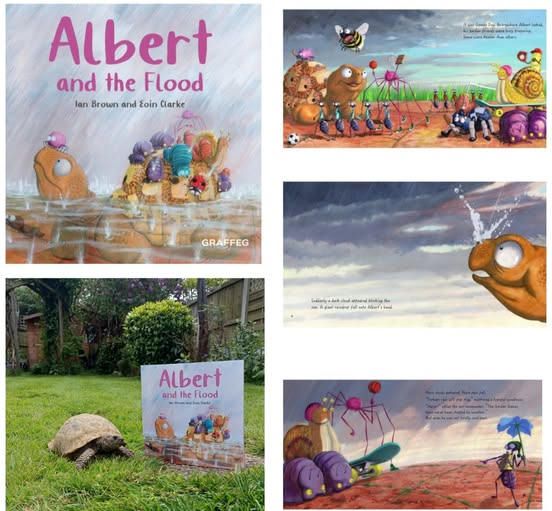AlbertTortoise's tweet image. Heavy #rain interrupts the Garden Games. Albert and his pals must work together to help each other. See more in #ALBERTthetortoise picturebook ALBERT AND THE FLOOD. #AvailableNow 9 #ALBERT #picturebooks, 3 #BoardBooks &amp;amp; #ActivityBook Alberttortoise.com
#flood #tortoise