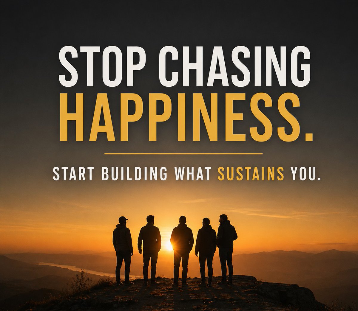 beimpeccible's tweet photo. “Do what makes you happy.”

Bad strategy.

Happiness fades.

Build around purpose. Build around people.

#BuildWithPurpose #LeadWithValues https://t.co/btSBn8v5gS