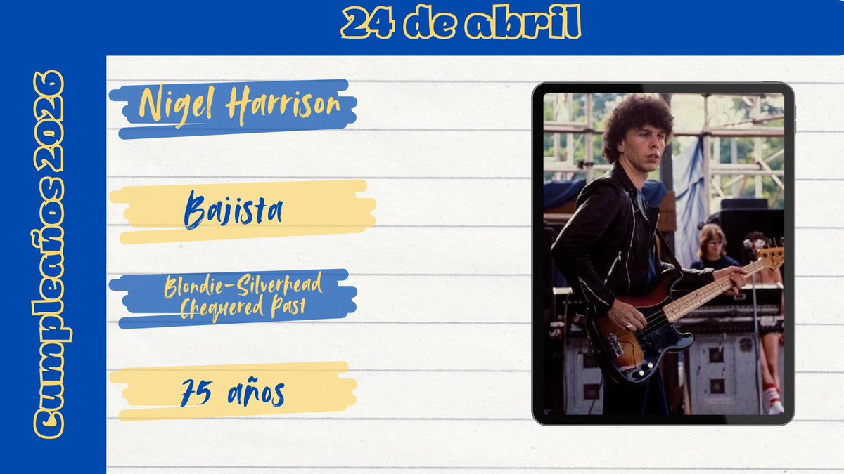 AntologiasRock's tweet image. Cumpleaños #NigelHarrison #Blondie #Silverhead #ChequeredPast.