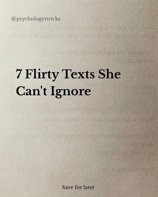majestymasculin's tweet photo. 7 Flirty Texts She Can't Ignore

-Thread- https://t.co/ZTV5MHmFlu