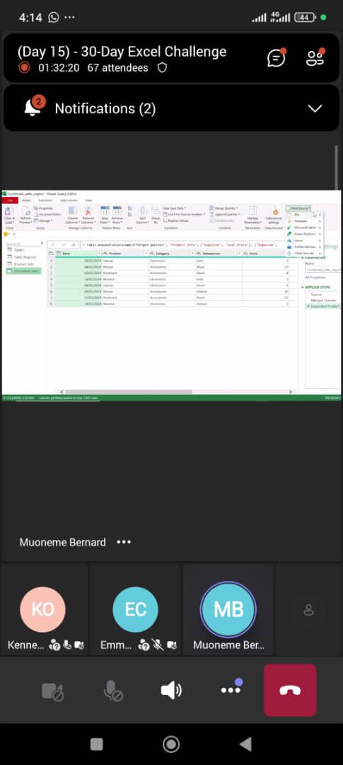 iamlordbernie's tweet photo. Just rounded off Day-15 live class of the #30DayExcelChallenge.
What did I teach?
- Data Consolidation & Power Query.
Understanding how to use Power Query to do:
—data cleaning
—merging
—appending etc.
Ofcourse they now know what ETL means.
Do you know what ETL means? 🤔