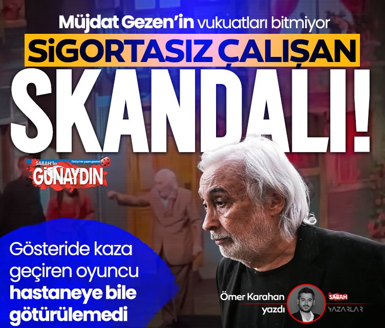 Müjdat Gezen'in Gırgıriye Müzikali'ndeki skandallar bitmiyor!

Gezen'in sanat merkezinde 50 kişinin sigortasız çalıştırdığı ortaya çıktı.
Kaza geçiren oyuncu, hastaneye bile götürülmemiş!

Haftaya 1 Mayıs var, görün bakın "Emekçinin yanındayız" diye en önde bunlar bağıracak.