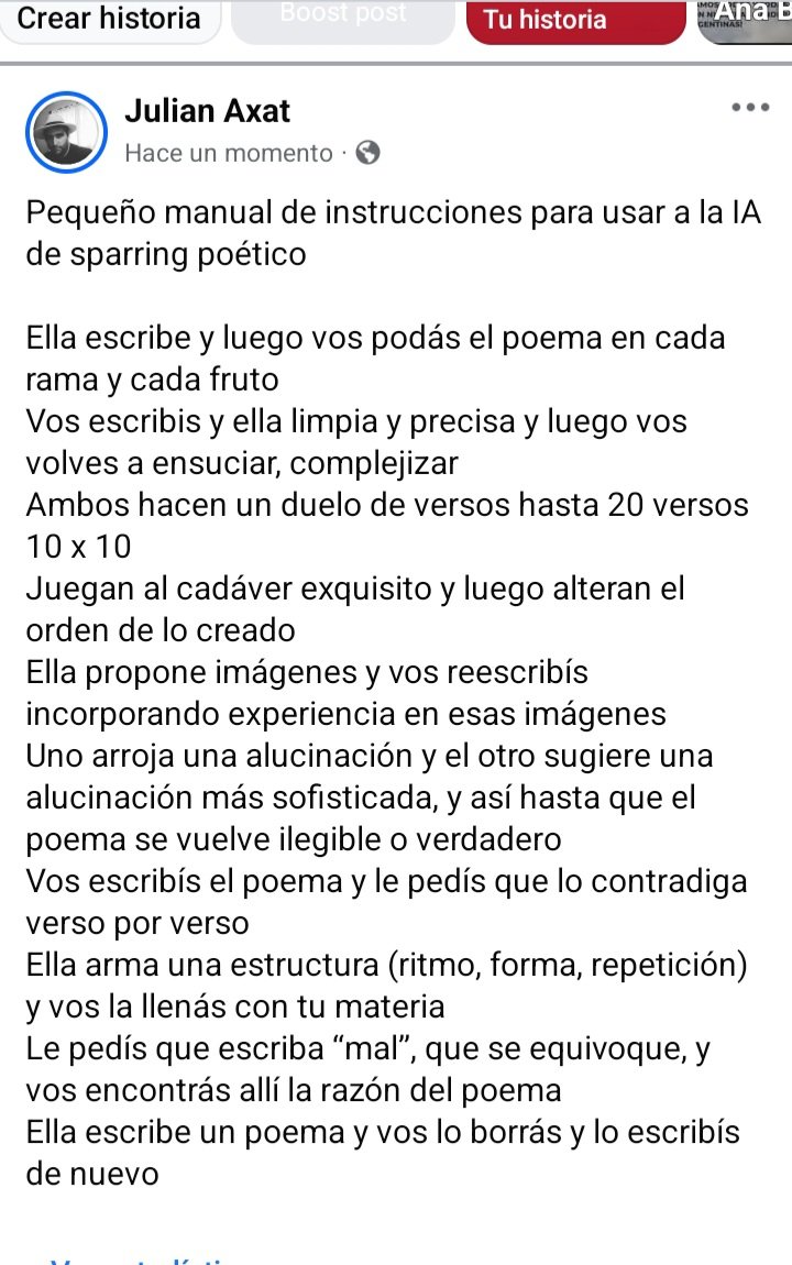 Todo poeta debe saber boxear. Una manera es usar de sparring a la IA, que es mala poeta, pero sirve para entrenarse y mejorar estilo. Esta es una serie de instrucciones para llevarla al cuadrilátero