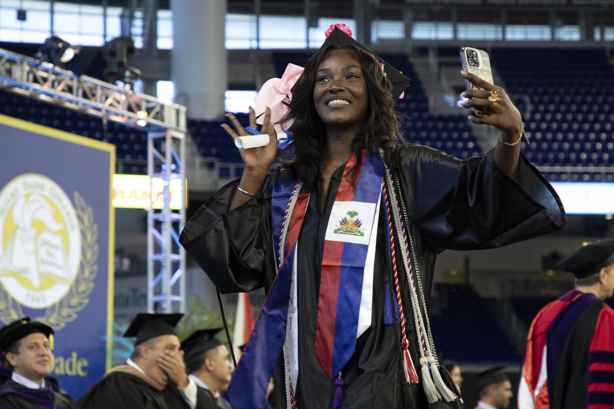 MDCollege's tweet photo. Our graduates at today’s Commencement reflect the global city that is Miami. They represent 120 countries, speak 23 languages, and come from every region of the world. We’re building global talent ready to lead. 🌍 #MDCGrad https://t.co/AuNpdWTJr0