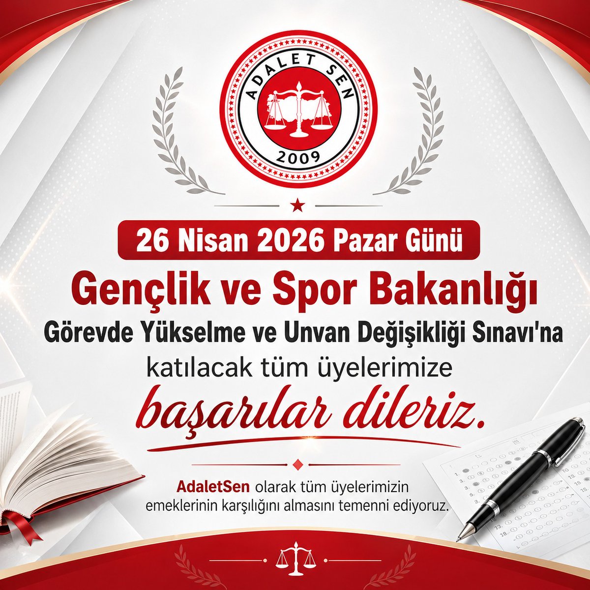 Adalet Sen Genclik Spor ve Yurt Çalışanları Şubesi tweet media